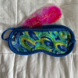 Lilly Pulitzer Colorful Eye Mask with Blue Trim